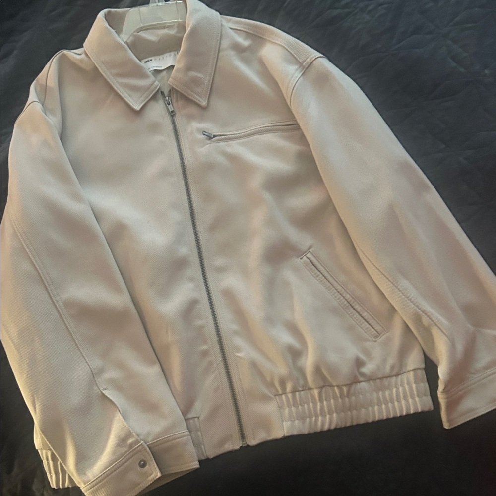 ASOS Cream Bomber Jacket - Picture 2 of 6